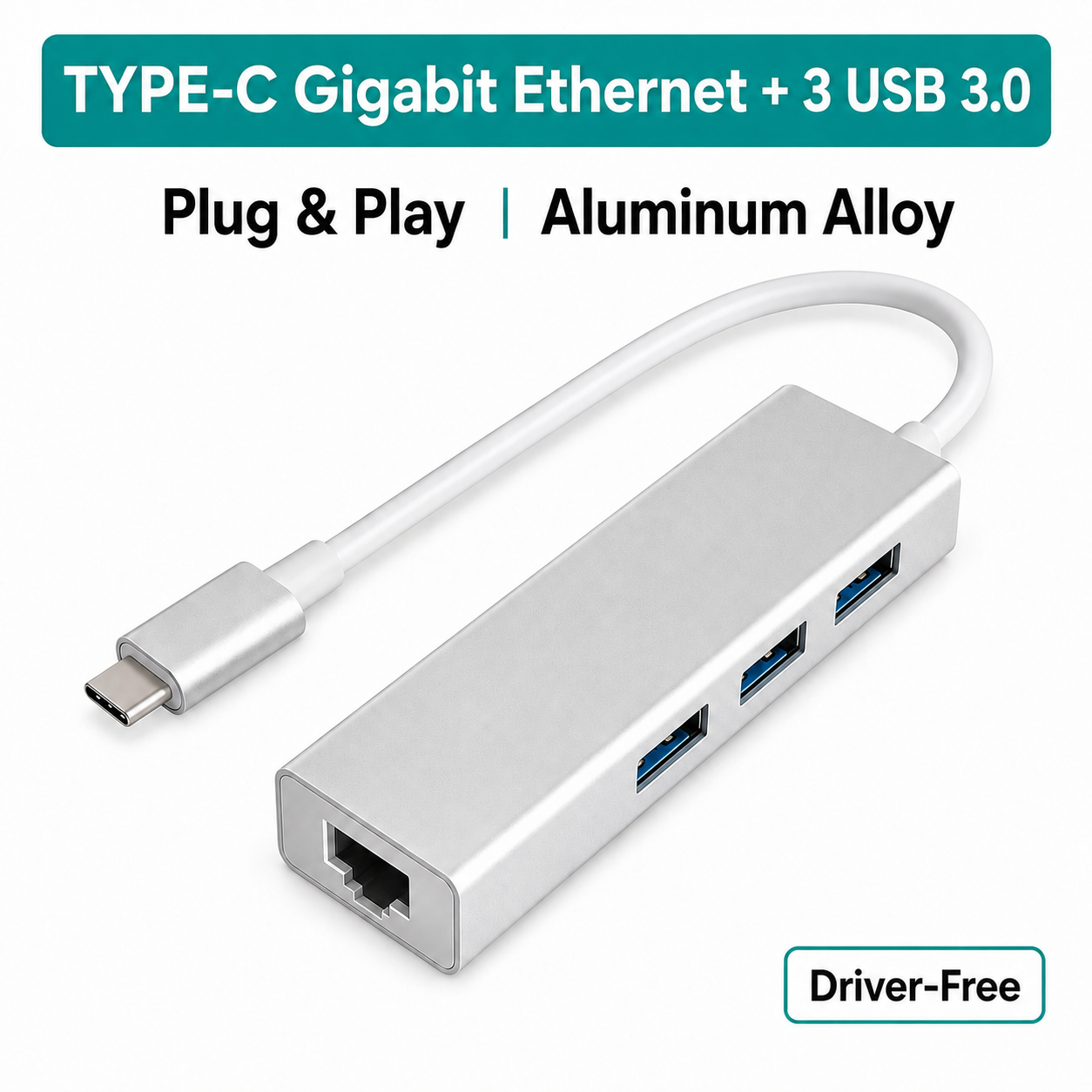 EraSmart 100Mbps Type-c to Gigabit Ethernet Adapter for Laptops — view 1