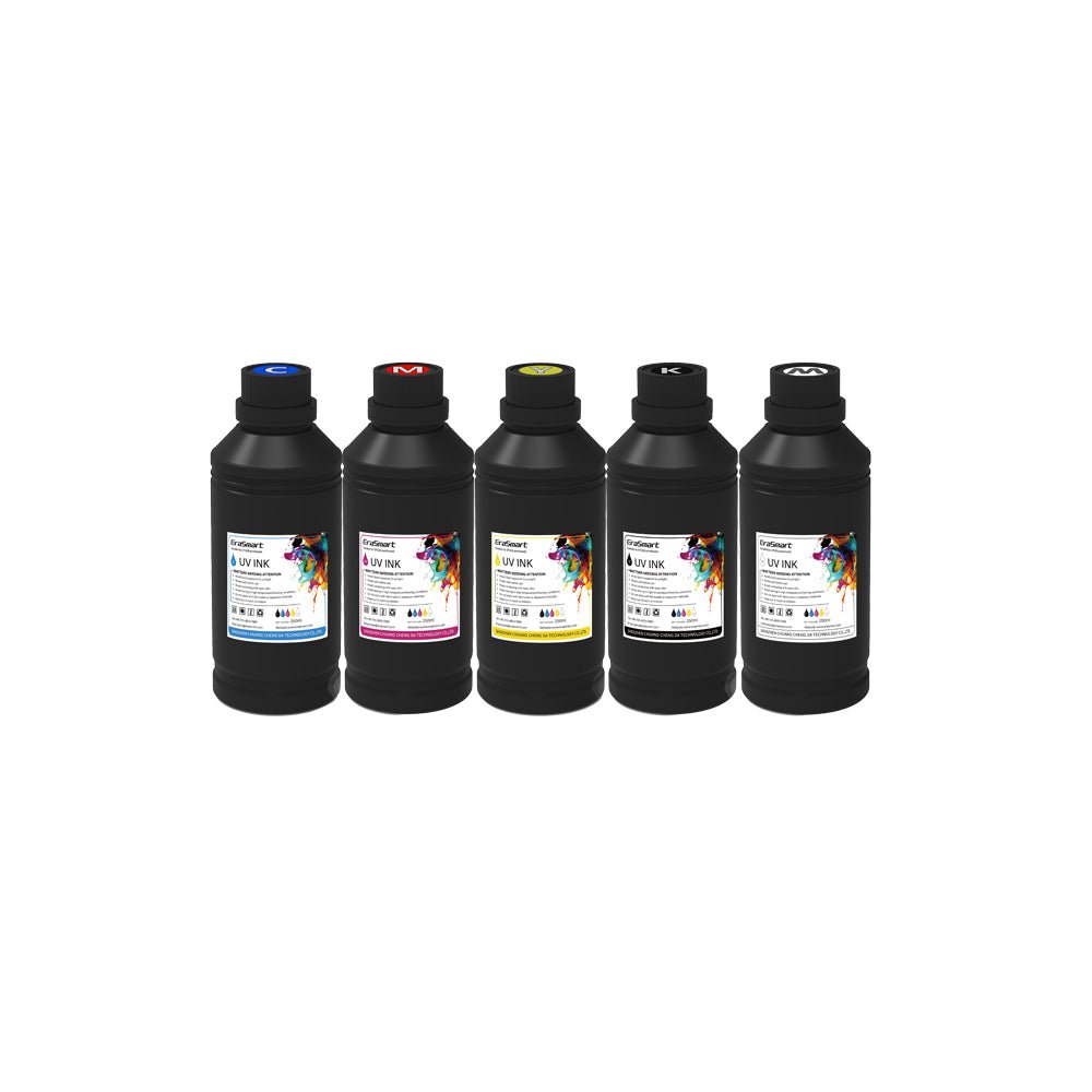 EraSmart UV Ink UV Curing Ink Set 5 Color CMYKW 500ml/color